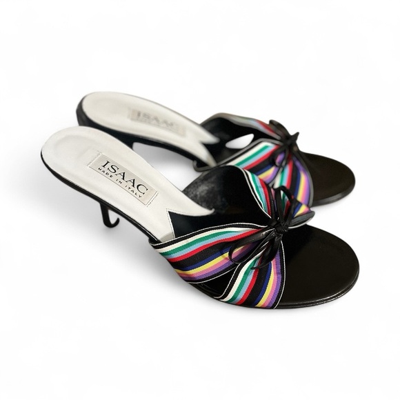 Isaac Colorful Kitten Heel Designer Isaac Mizrahi Italian Women's Size 9 - Picture 5 of 16